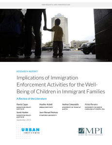 Implications of Immigration Enforcement Activities for the Well-