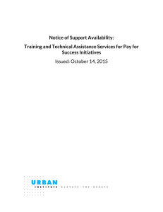 Notice of Support Availability: Success Initiatives