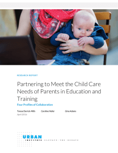 Partnering to Meet the Child Care Training Four Profiles of Collaboration