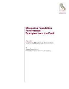 Measuring Foundation Title Performance: Examples from the Field