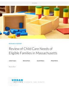 Review of Child Care Needs of Eligible Families in Massachusetts