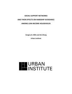 SOCIAL SUPPORT NETWORKS AND THEIR EFFECTS ON HARDSHIP AVOIDANCE AMONG LOW-INCOME HOUSEHOLDS