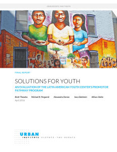 SOLUTIONS FOR YOUTH PATHWAY PROGRAM Brett Theodos