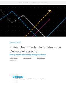 States’ Use of Technology to Improve Delivery of Benefits
