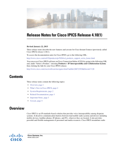 Release Notes for Cisco IPICS Release 4.10(1)