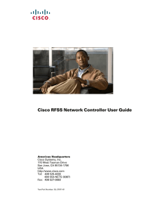 Cisco RFSS Network Controller User Guide