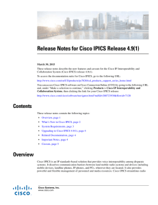 Release Notes for Cisco IPICS Release 4.9(1)