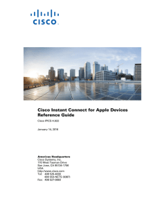 Cisco Instant Connect for Apple Devices Reference Guide