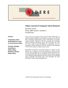 Videre: Journal of Computer Vision Research Article 2 Quarterly Journal