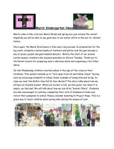 March Kindergarten News