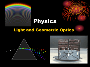 Physics Light and Geometric Optics
