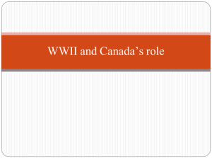 WWII and Canada’s role