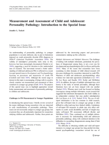 Measurement and Assessment of Child and Adolescent