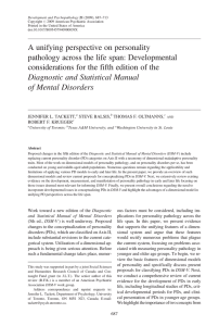 Development and Psychopathology 21 (2009), 687–713 Copyright 2009 American Psychiatric Association