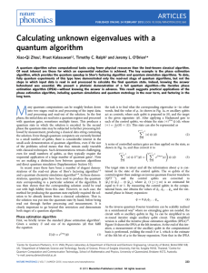 Calculating unknown eigenvalues with a quantum algorithm *