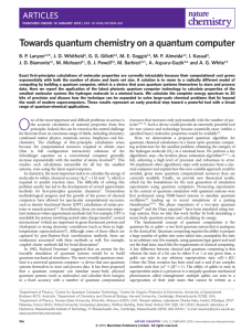Towards quantum chemistry on a quantum computer *
