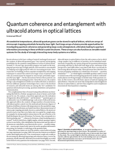Quantum coherence and entanglement with ultracold atoms in optical lattices