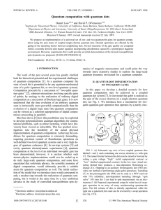 Quantum computation with quantum dots * Daniel Loss and David P. DiVincenzo