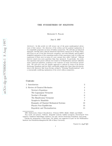 THE SYMMETRIES OF SOLITONS Richard S. Palais June 9, 1997