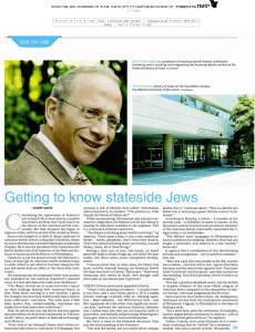 Getting know stateside Jews to
