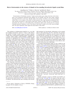 Role of electrostatics in the texture of islands in free-standing... * Jong-Bong Lee, Robert A. Pelcovits,
