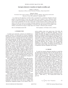 Isotropic-cholesteric transition in liquid-crystalline gels Robert A. Pelcovits Robert B. Meyer