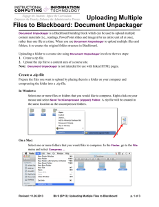 Uploading Multiple Files to Blackboard: Document Unpackager
