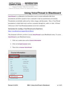 Using VoiceThread in Blackboard