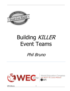 KILLER Building  Event Teams