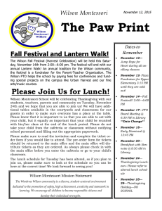 The Paw Print Fall Festival and Lantern Walk! Wilson Montessori