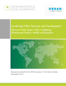 Localizing Public Services and Development