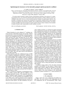 Spatiotemporal structures in the internally pumped optical parametric oscillator P. Lodahl,