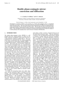 Double phase-conjugate mirror: convection and diffraction