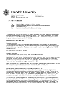 Brandeis University Memorandum