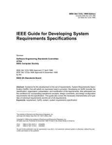 IEEE Guide for Developing System Requirements Specifications