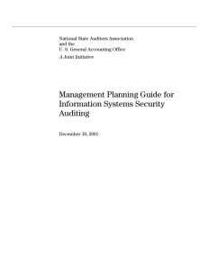 Management Planning Guide for Information Systems Security Auditing