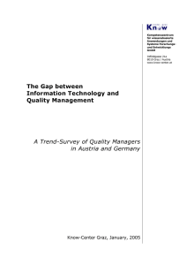 The Gap between Information Technology and Quality Management