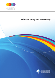 Effective citing and referencing