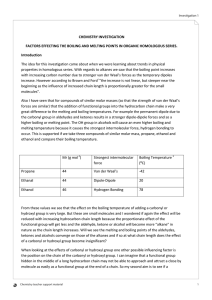 1 CHEMISTRY INVESTIGATION