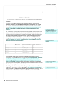 Investigation 1 (annotated) 1 CHEMISTRY INVESTIGATION