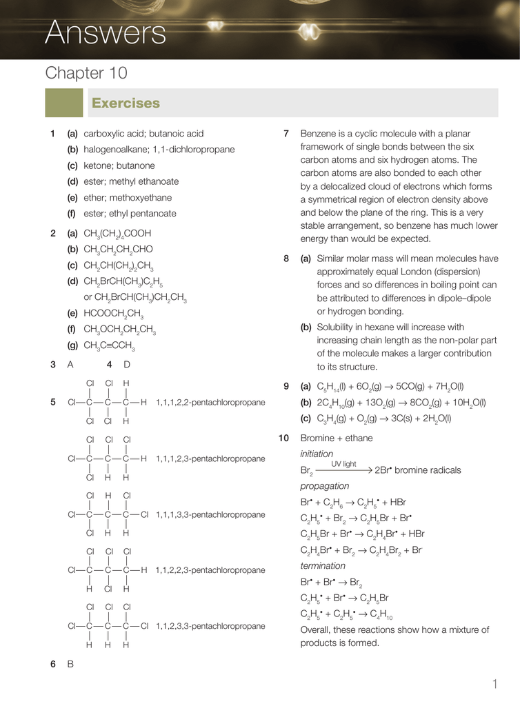 Chapter 10 Exercises