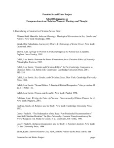 Feminist Sexual Ethics Project Select Bibliography on