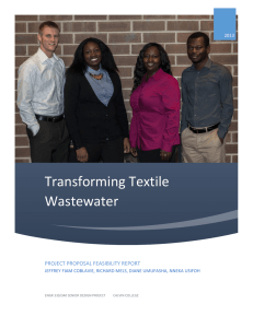 Transforming Textile Wastewater PROJECT PROPOSAL FEASIBILITY REPORT