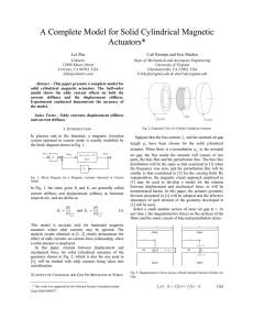 A Complete Model for Solid Cylindrical Magnetic Actuators* Lei Zhu