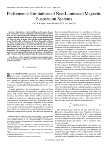 Performance Limitations of Non-Laminated Magnetic Suspension Systems , Senior Member, IEEE