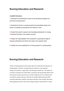 Nursing Education and Research  COMPETENCIES:-