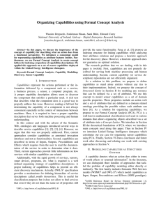 Organizing Capabilities using Formal Concept Analysis