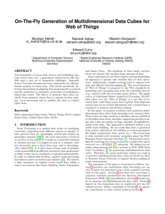 On-The-Fly Generation of Multidimensional Data Cubes for Web of Things