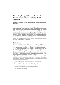 Measuring Energy Efficiency Practices in Mature Data Center: A Maturity Model Approach