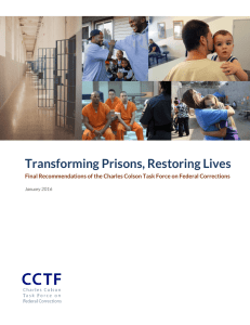 Transforming Prisons, Restoring Lives January 2016